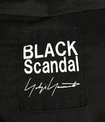 Black Candal Yoji Yamamoto Tack Half Pants WAIST ELASTIN TUCK HALF