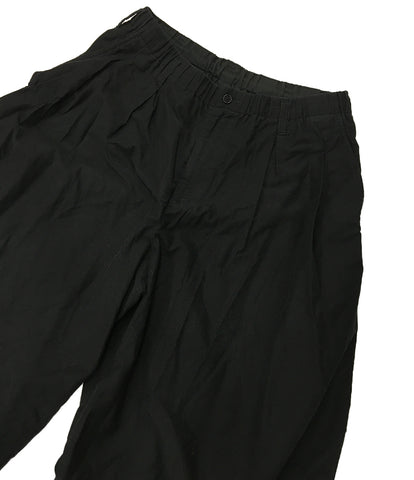 Black Candal Yoji Yamamoto Tack Half Pants WAIST ELASTIN TUCK HALF