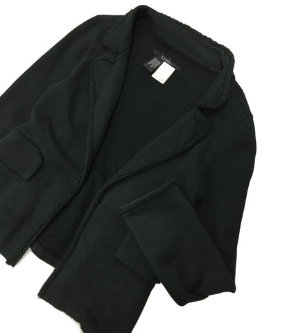 เสื้อแจ็คเก็ตปุ่มสีดำ
