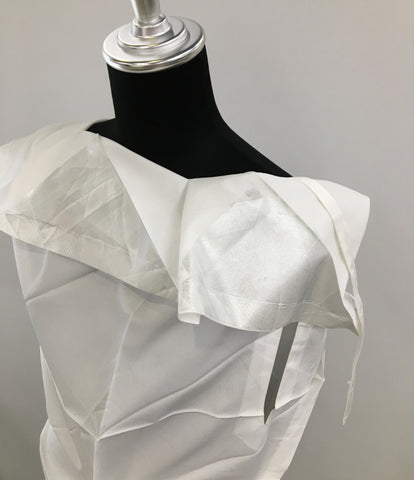 Issey Miyake A Guide Deformation Site One Piece Sleeveless Cutsaw White 15SS IL55FJ002 Women's Size L 132.5 Issey Miyake