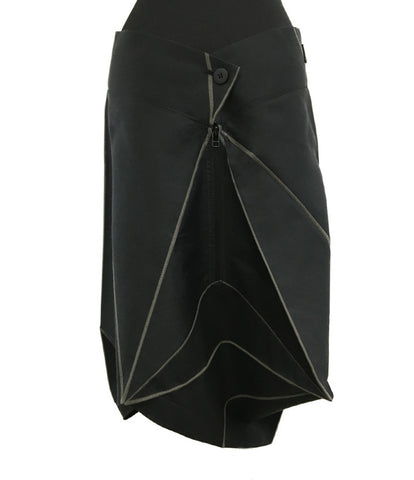 Issey Miyake Solid Skirt Black 14AW IL43FG844 Women's Size L 132.5 Issey Miyake