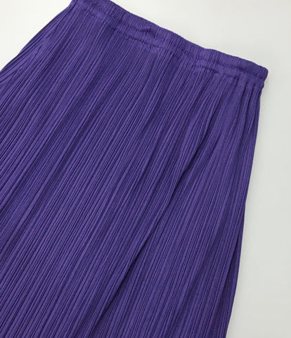 Plei Pleated Pleated Skirt Purple PP21-JG140 Women Size L PLEATS PLEASE