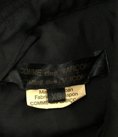 Comde Garson Comcom แขนยาวเสื้อเชิ้ตจีบเสื้อสีดำ 18SS RA-B018 ขนาดสตรี XS Comme Des Garcons