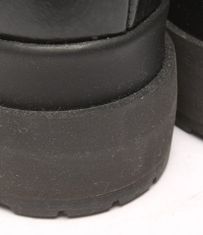Mem Six Beauty Product Eco Far Leather Moccasin Loafer Black Maison Mar Gela 19AW Women's Size 23.5 mm6