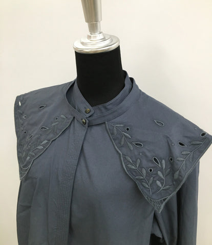 Good color blouse EMBROIDERY COLLAR BLOUSE 21SS Ladies SIZE L 6 (ROKU)