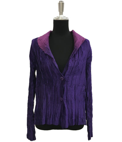 iSsey Miyake量身定制的夹克紫色褶皱IM33FD100女性尺寸M Issey Miyake
