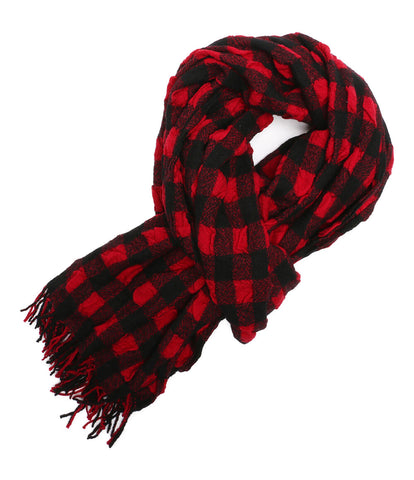 ヨウジヤマモトプールオム ストール SHRINK RESIST WOOL PLAID MUFFLER