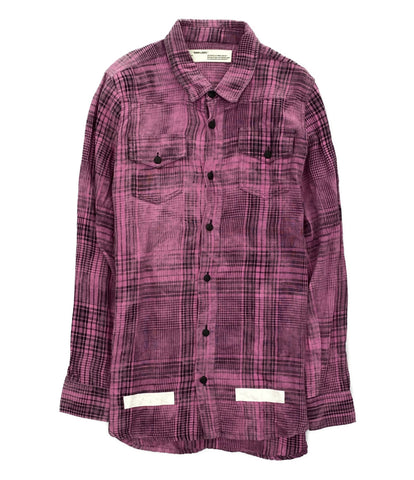 オフホワイト 長袖シャツ MIRROR MIRROR CHECK SHIRT 17ss メンズ SIZE