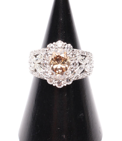Pt900 Brown diamond 2.022ct diamond 1.82ct ring Pt900 Ladies SIZE 14 No. (ring)