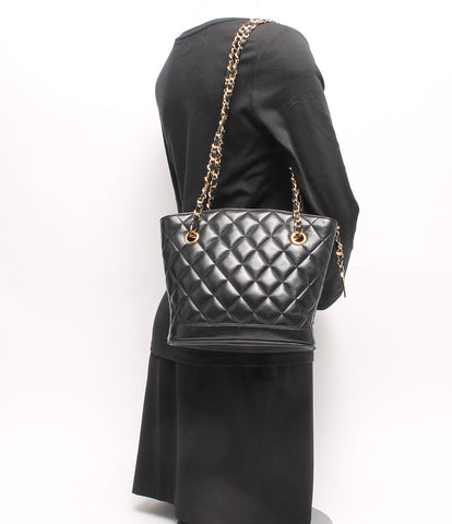 Chanel leather shoulder bag Matorasse W chain Matorasse W chain Ladies CHANEL