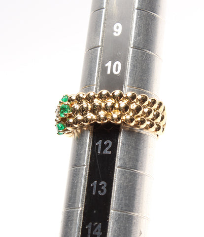 Bushron ความงาม Products K18 YG Emerald Diamond Cross Motif Ring K18 ผู้หญิงขนาดหมายเลข 11 (แหวน) Boucheron