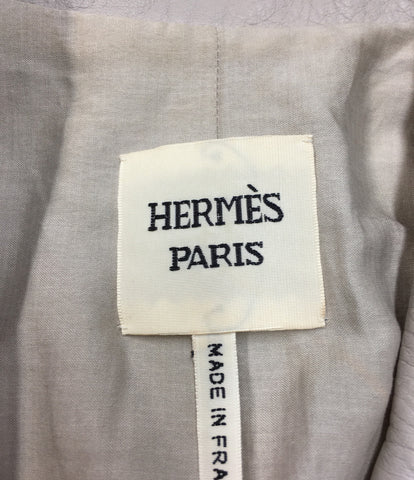 Hermes deerskin leather tailored jacket ladies SIZE 36 (S) HERMES