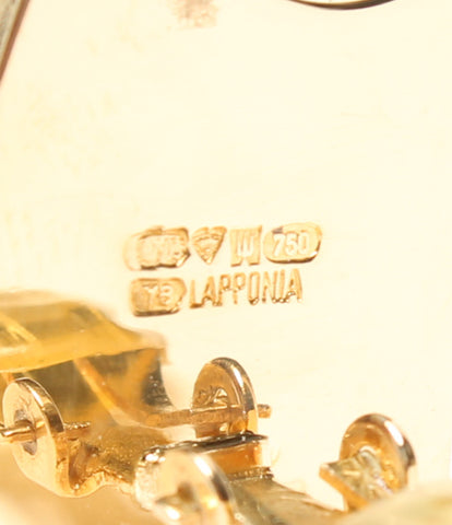 Laponica ผลิตภัณฑ์ความงาม K18YG K18WG ต่างหูแหวน 2 ชิ้นชุด K18 ผู้หญิงขนาด 14 (แหวน) Lapponia