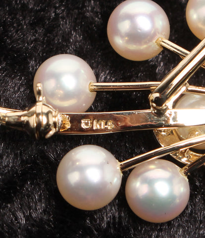Mikimoto beauty products K14YG pearl 6-8mm brooch sash clip K14 Ladies (other) MIKIMOTO