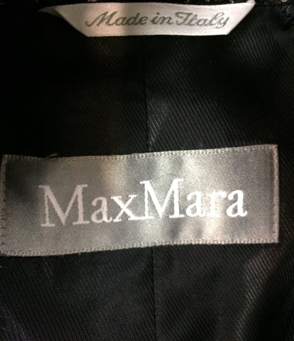 Max Mara的美容产品与毛皮花呢长大衣女士SIZE USA 4（S）MAX MARA