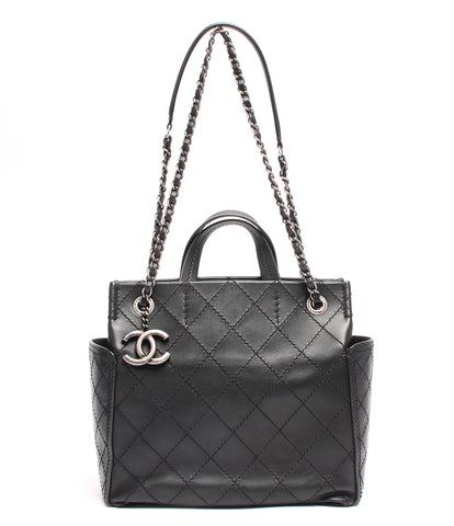Chanel 2way handbag shoulder bag wild stitch Wild stitch Ladies CHANEL