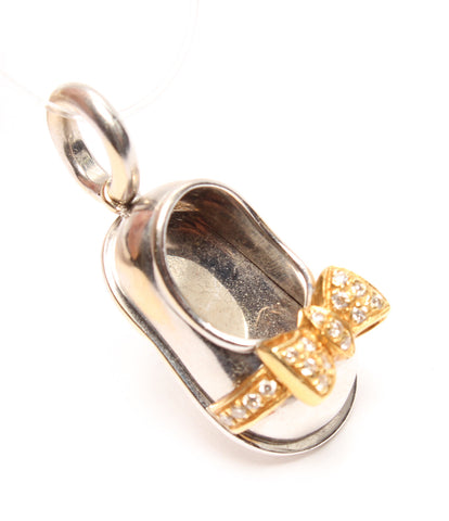 K18WG diamond shoes motif pendant top K18 Ladies' (necklace) AARON BASHA