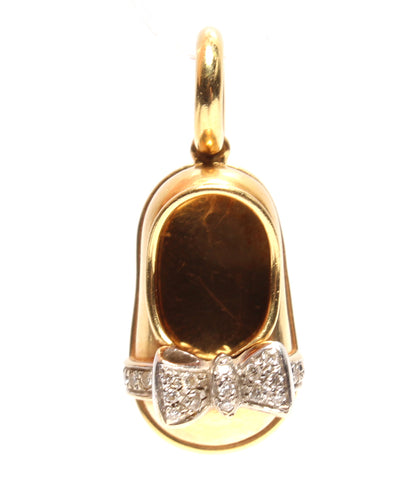 K18YG diamond shoes motif pendant top K18 Ladies' (necklace) AARON BASHA