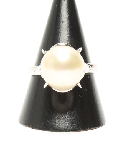 Beauty products Pt900 white butterfly Pearl 13mm ring Pt900 Ladies SIZE 23 No. (ring)