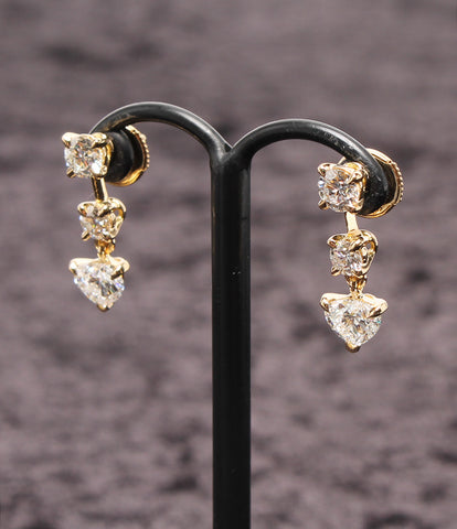 卡地亚美容产品K18YG钻石心脏图案耳环K18女士（耳环）卡地亚