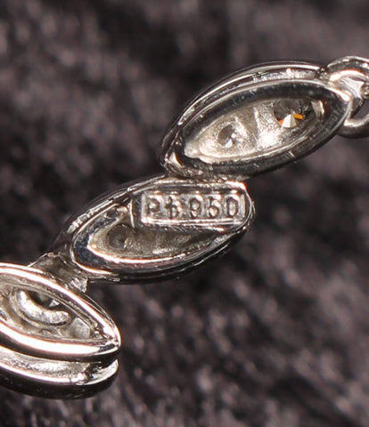 张大美容产品PT900珍珠12×15mm的金刚石项链的Pt950女士（项链）QUEEN