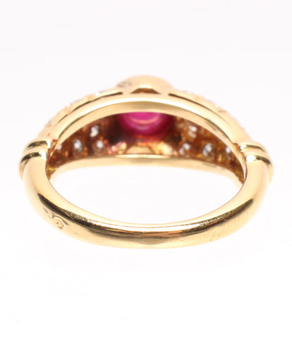 Chaumet K18YG ruby ​​diamond ring K18 Ladies SIZE 11 No. (ring) CHAUMET