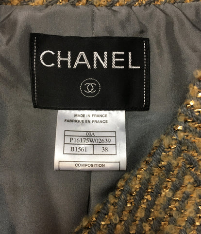 Chanel的粗花呢外套00A P16175女士们SIZE 38（M）CHANEL