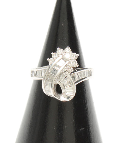 Pt900 Diamond 0.94ct ribbon motif ring Ladies SIZE 13 No. (ring)