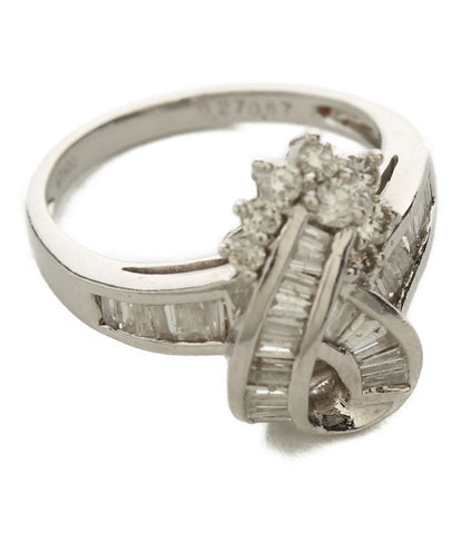 Pt900 Diamond 0.94ct ribbon motif ring Ladies SIZE 13 No. (ring)