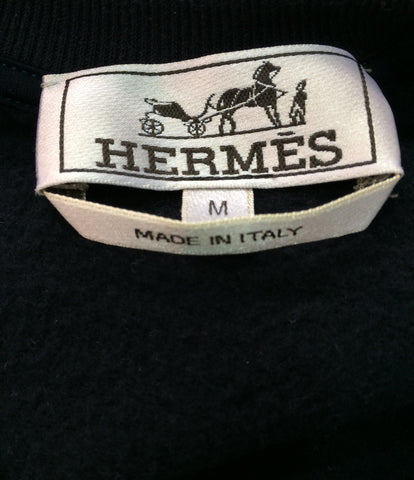 Hermes Sweatshirt เทรนเนอร์หนัง Applique Ladies Size M (m) Hermes