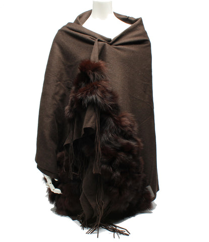 Fendi beauty products wool blends fur with large format stall shawl Ladies (multiple size) FENDI