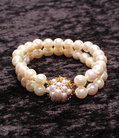 Tasaki K18YG semi-round pearl 4-8mm 2 consecutive bracelet K18 Ladies (bracelet) TASAKI