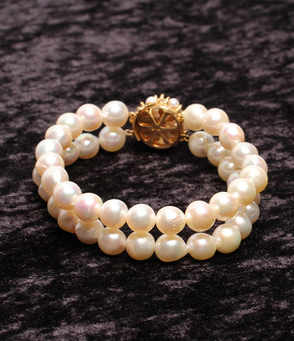 Tasaki K18YG semi-round pearl 4-8mm 2 consecutive bracelet K18 Ladies (bracelet) TASAKI