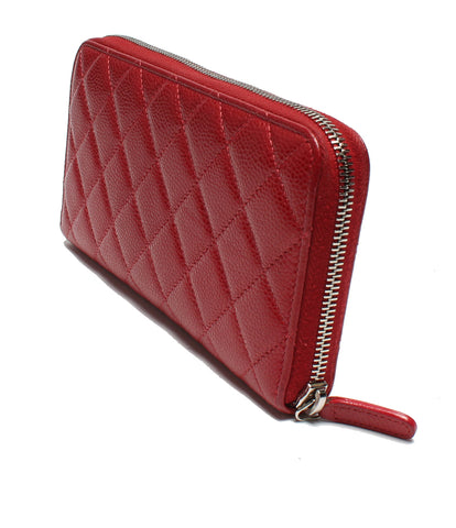 Chanel Purse round zipper caviar skin classic long zip wallet current model Ladies (round zipper) CHANEL
