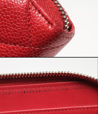 Chanel Purse round zipper caviar skin classic long zip wallet current model Ladies (round zipper) CHANEL