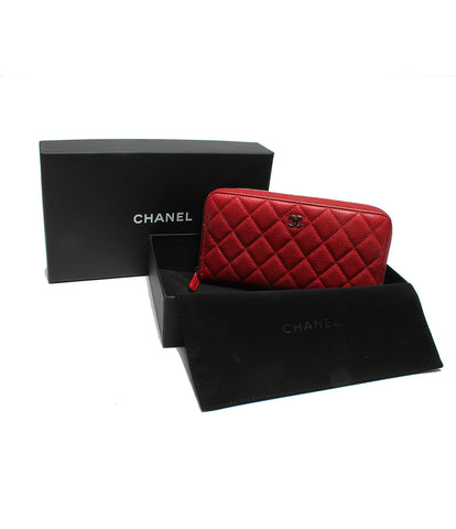 Chanel ยาวกระเป๋าสตางค์รอบสปริงคาเวียร์ผิวคลาสสิกยาวซิปกระเป๋าสตางค์รุ่นปัจจุบันผู้หญิง (รอบสปริง) Chanel