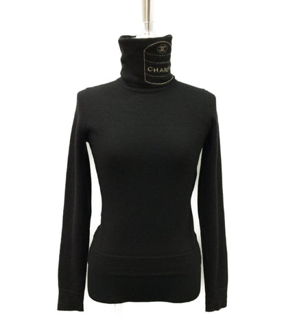 Chanel Coco mark cashmere turtle knit 04A P24344 Ladies SIZE 34 (XS below) CHANEL