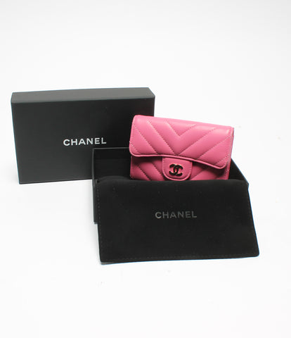 Chanel的卡下的V缝女士（2倍钱包）CHANEL