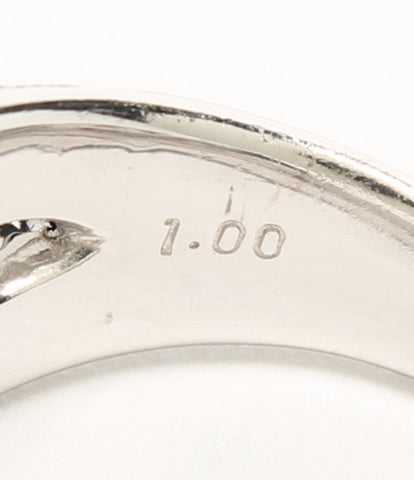 pt900 เพชร 1.00ct แหวนผู้หญิงขนาด 11 (แหวน)