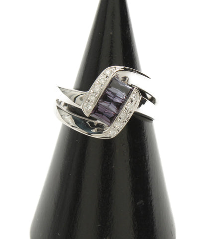 Beauty products Pt900 ring alexandrite 0.75ct diamond 0.10ct Pt900 Ladies SIZE 12 No. (ring)
