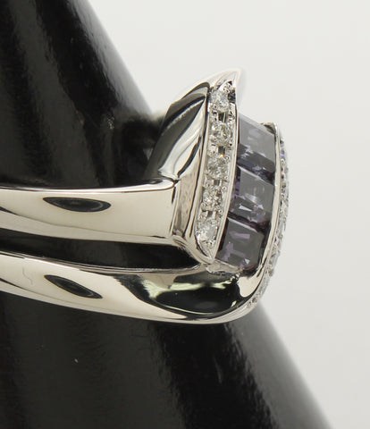 Beauty products Pt900 ring alexandrite 0.75ct diamond 0.10ct Pt900 Ladies SIZE 12 No. (ring)