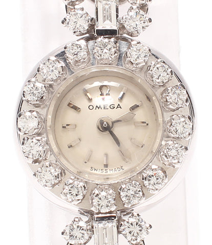 Omega watch K18WG diamond manual winding Ladies OMEGA