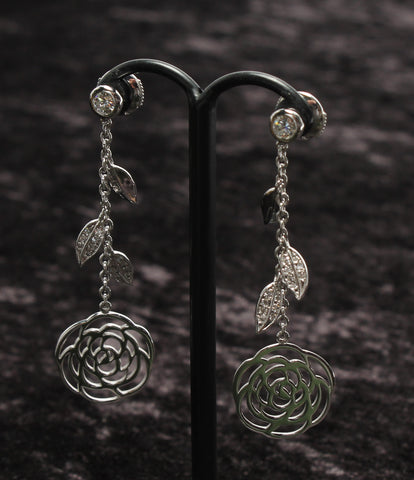Chanel beauty products K18 diamond camellia earrings K18 Ladies (Earrings) CHANEL