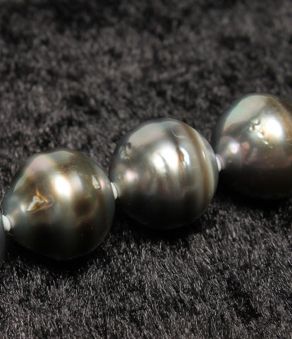 K18YG baroque pearl diamond 0.18ct necklace ladies (necklace)