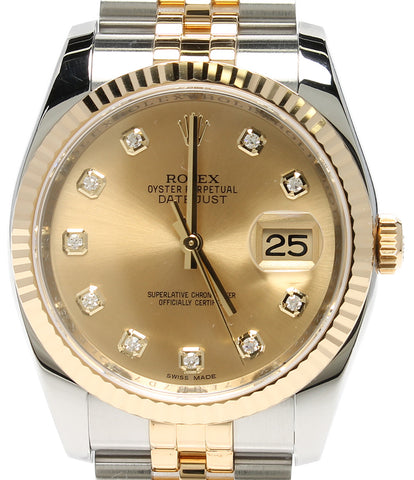 Rolex beauty products watch 10P diamond Datejust Automatic Gold Men's ROLEX