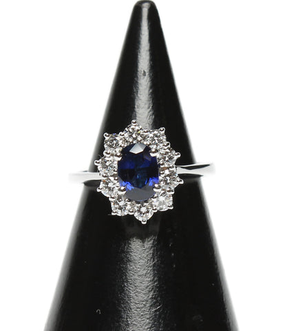 Pikiyotti beauty products K18 sapphire 0.89ct diamond 0.46ct ring K18 Ladies SIZE 8 No. (ring) PICCHIOTTI