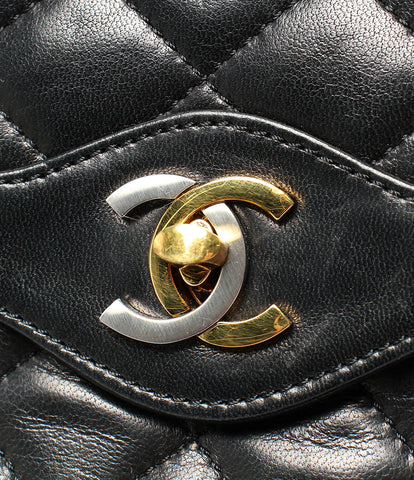 Chanel หนังกระเป๋าสะพาย W โซ่ไหล่ปารีสหลักร้านค้า จำกัด คู่พนัง Matrass สุภาพสตรี Chanel