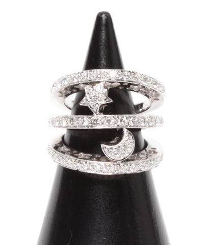 阿雷佐美容产品K18钻石1.15ct星月图案戒指女装尺寸12号（环）阿雷佐