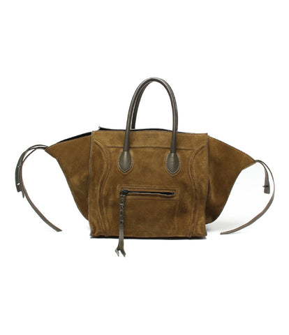 Celine Small Square leather handbag suede luggage phantom Ladies CELINE