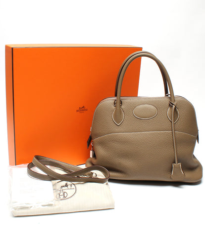 Hermes beauty products Borido 31 leather handbags C engraved door Clemence leather ladies HERMES